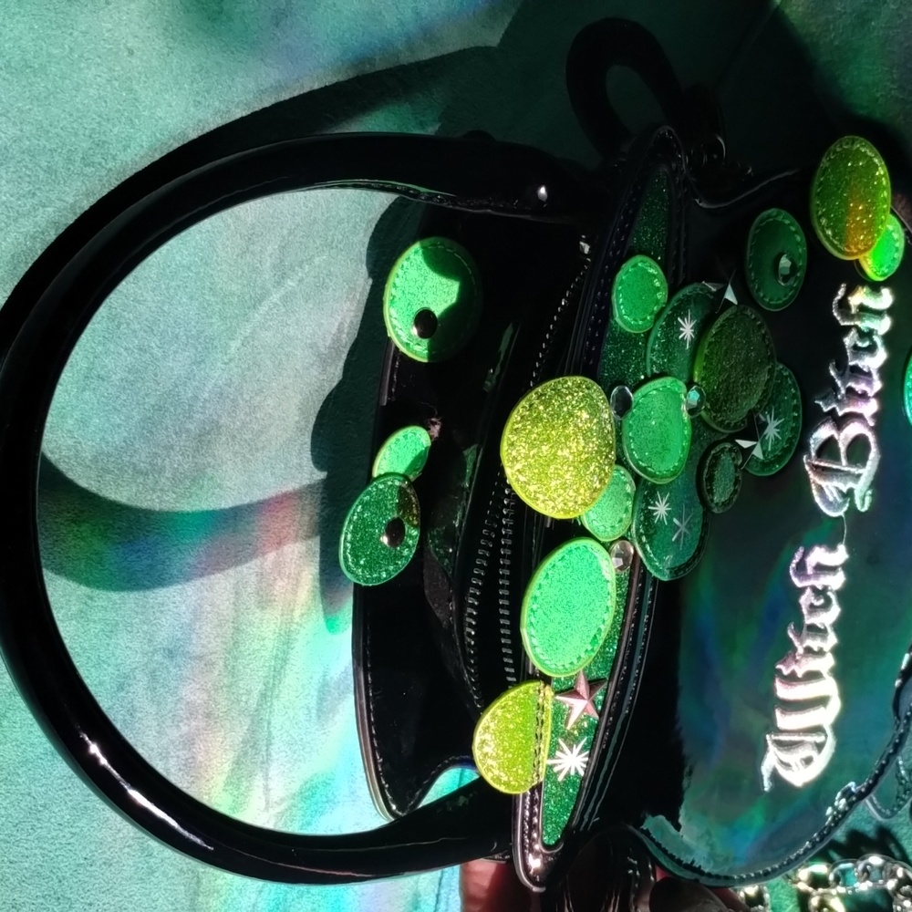 WITCH B!TCH DollsKill Cauldron Witch Witchy Purse Crossbody Bag - Picture 5 of 15